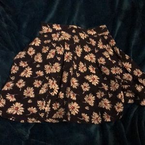 Flower Print Skirt/ Pink Skirt
